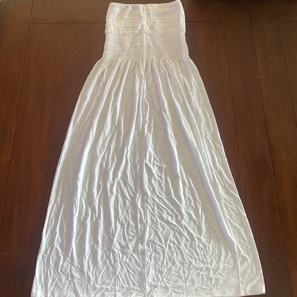 White Strapless Maxi Dress - Picture 3 of 4